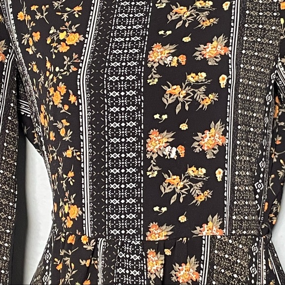 VERO MODA Floral Print Fit & Flare Midi Dress With High Neck Size XS - Picture 7 of 16